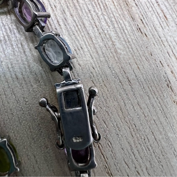 Vintage multicolor bead chain bracelet - Picture 4 of 8